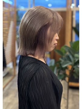 桃の木 ヘアー(桃の木 hair) シルバーグレージュ×ピンクベージュ