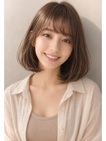 アン 溝の口(un) ◆小顔ゆるふわ丸みボブ【ミルクブラウン/ダークパープル】