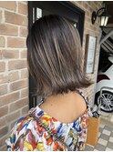 ◆担当：岩切祐樹◆切りっぱなしボブ×グレーアッシュ