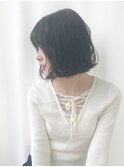 横顔美人ボブ