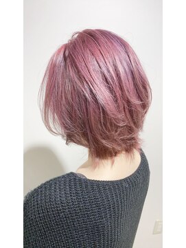 エイト 溝の口店(EIGHT) 【EIGHT溝の口】お客様スタイル_デザインカラー切りっぱなしボブ