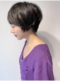 頭の丸みと奥行きのキレイなナチュラルショート