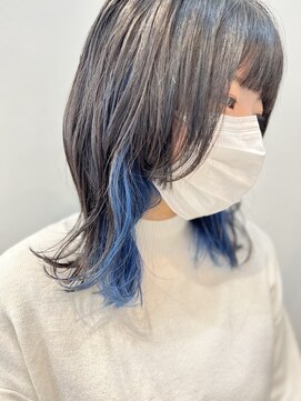 ノチ(Noci) 【志治幸佳】インナーカラー/ブルー/ミディアムボブ