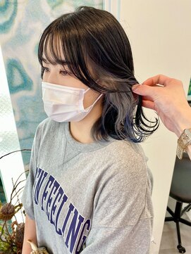 ギグスダブル 栄久屋大通店(gigs double) イヤリングカラー(ホワイト+パープル)