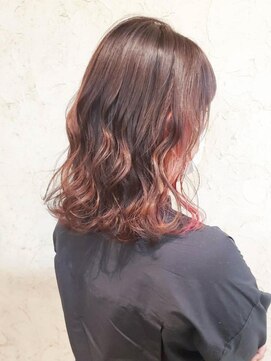 フロール(Flor) 【flor 戸塚】*インナーカラー+ピンク×ベージュ*