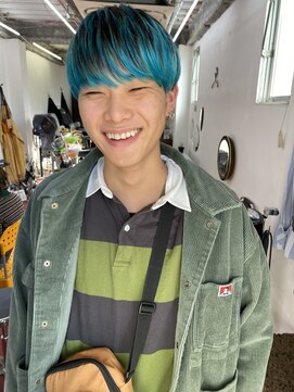 フィン(fin,) ayato/グレージュカラー/ボブウルフ/黒髪/ココアベージュ/パーマ