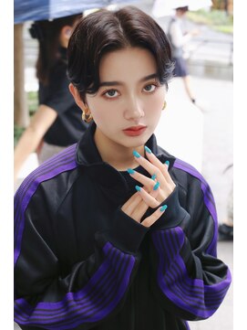 エトラ 渋谷店(etora) ★くびレイヤーボブルフネビージュ小顔ワンレンショート