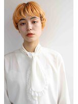 リブ(Live) オレンジカラー_マッシュショート_ダブルカラー