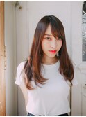 重めバング×ナチュラルロング☆20代30代40代50代