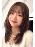 ニュアンスカラーツヤ髪スタイルレイヤー小顔カット髪質改善