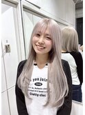 ハイトーンロング エクステ ホワイトベージュ