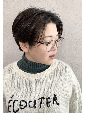 ミクマル(micmal) メンズライクくせ毛センターパートショートパーマナチュラル