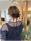 ボブヘアアレンジお呼ばれヘアセット