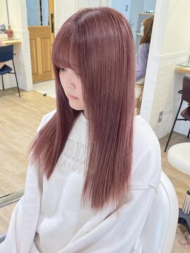 テトラ バイ ネオリーブ 横浜西口店(tetra by neolive) ピンクベージュ　ハイトーン　ケアブリーチ　切りっぱなし横浜★