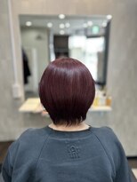 月曜から美髪ちゃん&nbsp;うる艶赤カラーのショートボブ