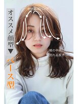 ニーズ バイ ワンコンセプト(Needs by ONE CONCEPT) ベース型/かきあげバング/韓国ヘア/ベージュ/顔まわりカット