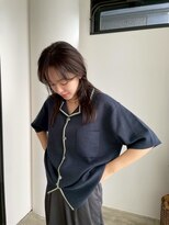 エイチ 天神橋(H)&nbsp;ホワイトグレージュミニウルフチェリーブラウンアンブレラカラー