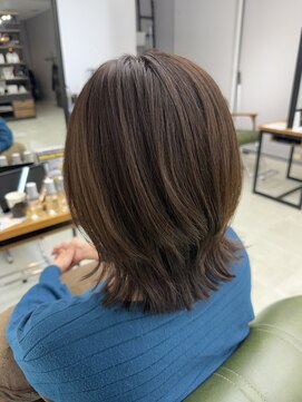 ヘアーアンドビューティーザ エフ(Hair Beauty the F) ＊くびれボブ_アッシュブラウン_m277