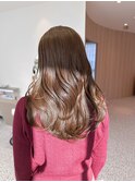 【博多なら僕】ブリーチ無しマロンブラウン レイヤーカット20代