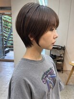 ミィ 浦和(mee)&nbsp;透明感カラー ボブ 前髪 ショート カラー ブリーチ&カラー