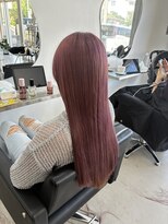 ソア バイ リコヘアーうるま(SOAR by lico hair Uruma)&nbsp;ミルクティーブロンド/ダークブルー/デジタルパーマ/うるま