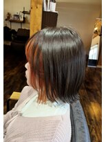 ジーワンヘアー(G1 HAIR) 【フェイスフレーミング】 オレンジ×ボブ