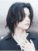仙台メンズパーマ落としフェザーショート曲がる縮毛矯正ゆるめ