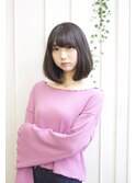 【Rire尚平】うるつやロングボブ☆グレーアッシュカラー
