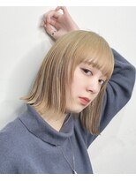 オンザ(ONTHE)&nbsp;今旬ブロンドベージュ切りっぱなしボブ【林京平】