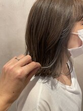 ヘア サロン キャンバス(hair salon Canvas)&nbsp;切りっぱなしボブ×インナーカラー