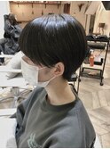 『Shoya』丸みマッシュショート×カーキグレー