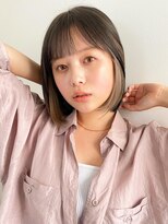 トレス(TRESS)&nbsp;内巻きボブ/インナーカラー/ベージュカラー/フェザーバング