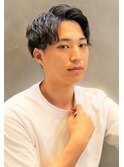 ナチュラルショートビジネスマッシュ7:3スパイラルパーマ