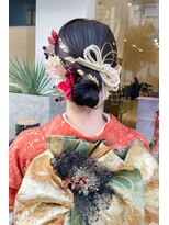 タイドヘア 茨木店(TIDE HAIR)&nbsp;金箔_水引きアレンジ