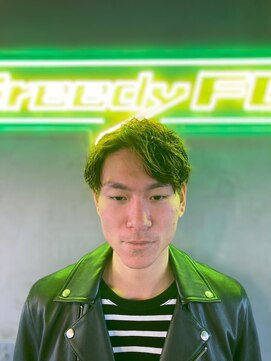 グリーディーフォックス 三軒茶屋(GreedyFOX) 波巻き/マッシュパーマ/ウルフ/ハイライト<理容室>三軒茶屋