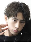 メンズマッシュツーブロックパーマビジネス