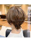 【UHair】大人女性ふんわりボブウルフスタイル/30代40代50代