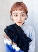 say.こなれミディ前髪イメチェンショートミニボブ暖色ハイライト