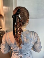 【ダブルポニーテール】/結婚式/二次会/同窓会/銀座/ヘアセット