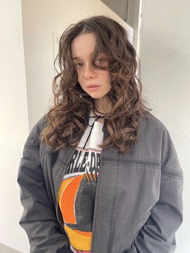 ヴィジョン(VISION) sheer beige × spiral wave