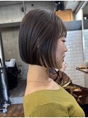 あごラインボブ縮毛矯正ストレートパーマ