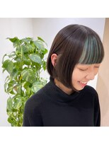アオ 岡野 横浜(a-o) 【安藤貴志】前髪インナーカラーxミニボブ＊