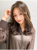 姫カット/レイヤーロング/ニュアンスカラー/モカグレージュ