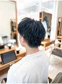 【メンズ★大名】ツイストスパイラルパーマ×アップバング×束感