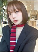 【MINX】くびれヘアアプリコットオレンジハイライトカラー表参道