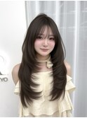 韓国スタイル/ナチュラルくびれヘア_くびれ巻き_レイヤーカット