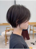 クールショート/ピンクベージュ/前髪/イメチェン