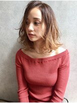 ロット 横浜(lot)&nbsp;バレイヤージュ×ミディアムレイヤー×デジタルパーマ横浜