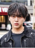 ツーブロック 韓国風マッシュ シャドウパーマ ニュアンスパーマ 