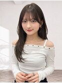 韓国風シースルーバング×艶ロング